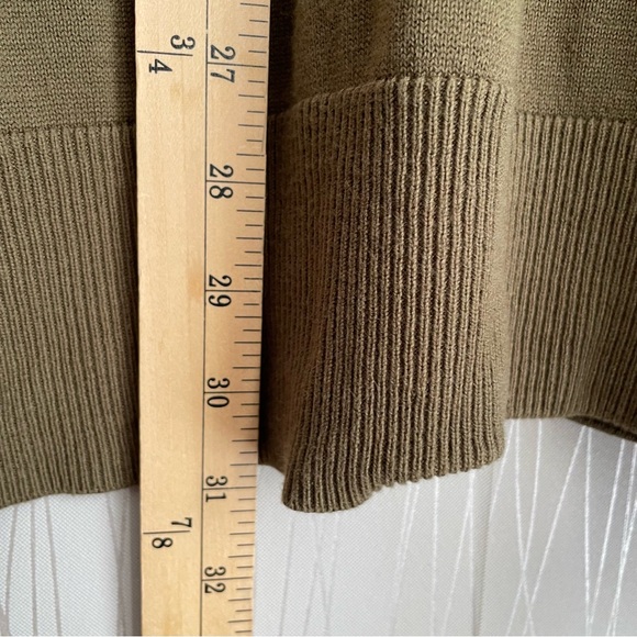 ISAAC MIZRAHI LIVE V- NECK SPLIT TIE SLEEVE TUNIC SWEATER PLUS SIZE 2X GREEN - Picture 11 of 12